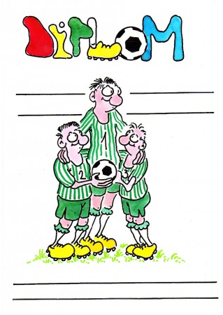 Diplom pro vítěze žákovského turnaje ve fotbale